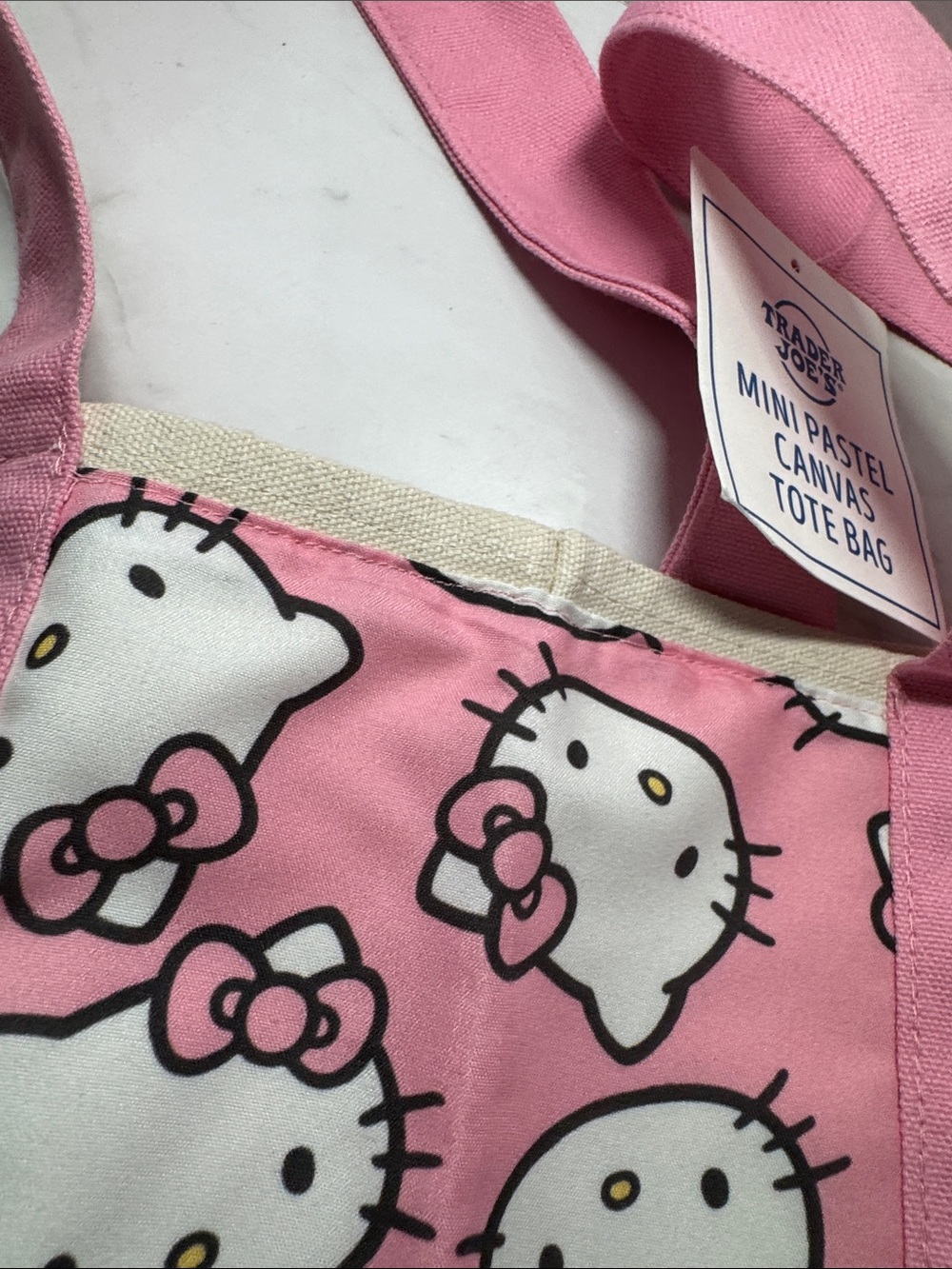 Custom Trader Joe Mini Tote - Pink, Hello Kitty, NWT - Picture 16 of 17